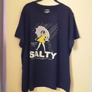 NWOT Navy Blue Graphic Tee with Salty Design